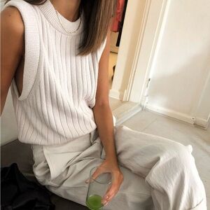 COS knit sweater tank top xs